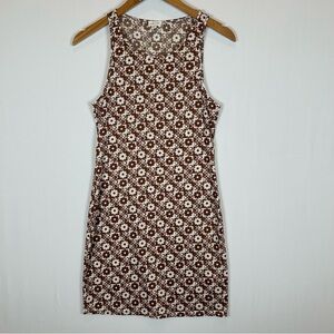 Le Lis Collection Women's Brown Dilly Flower Mini Ribbed Tank‎ Dress Medium